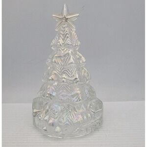 VINTAGE 60s IRIDESCENT‎ CARNIVAL GLASS CHRISTMAS TREE